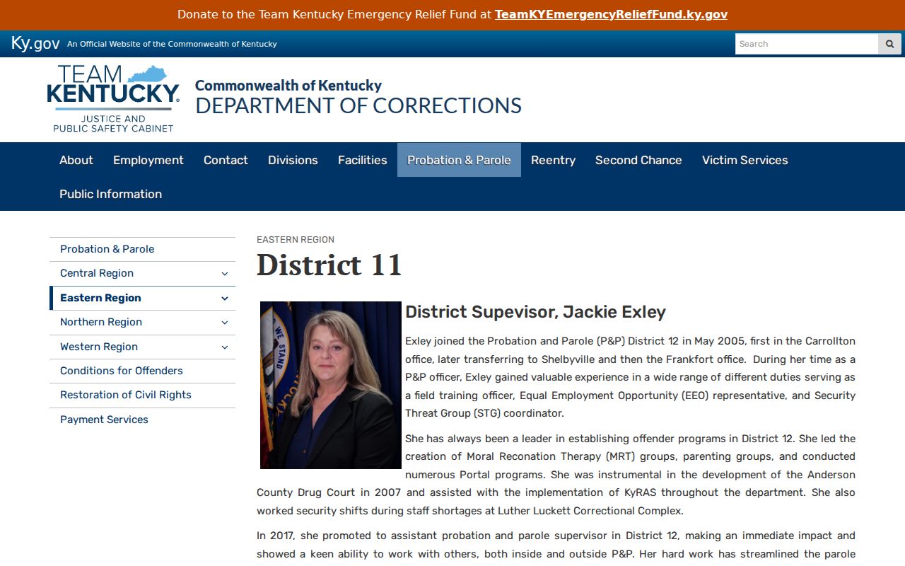 Letcher County criminal supervision records District 11