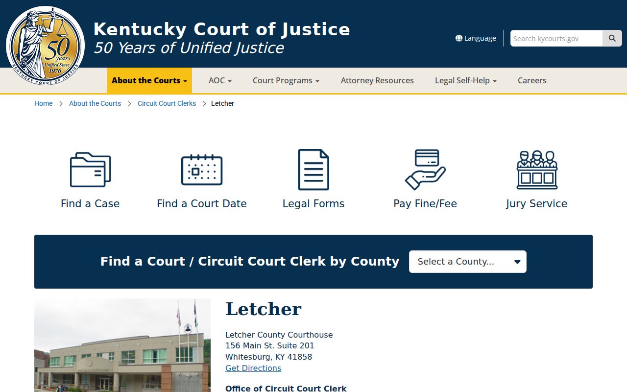 Letcher County criminal court records clerk information