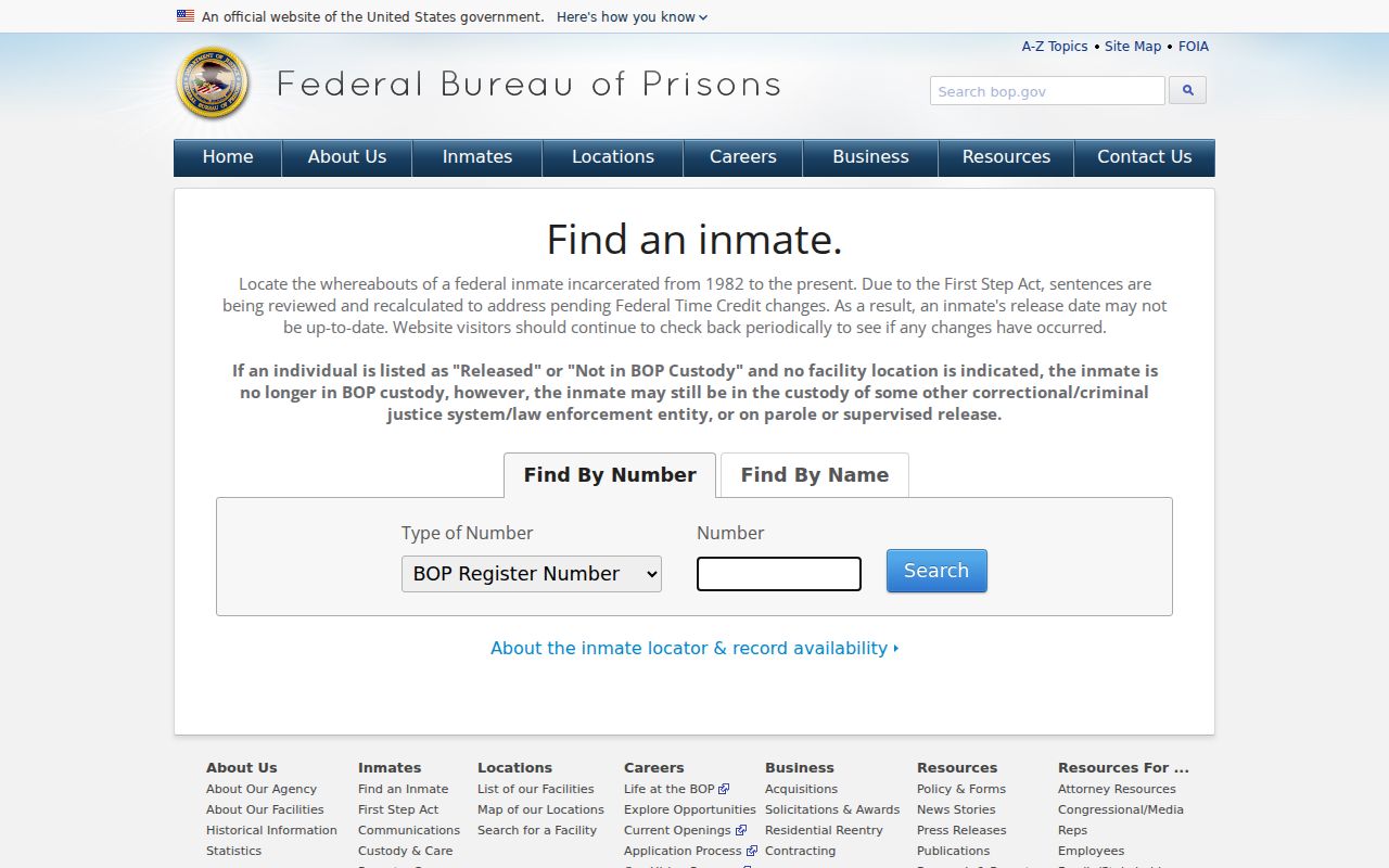 Letcher County criminal history federal inmate locator